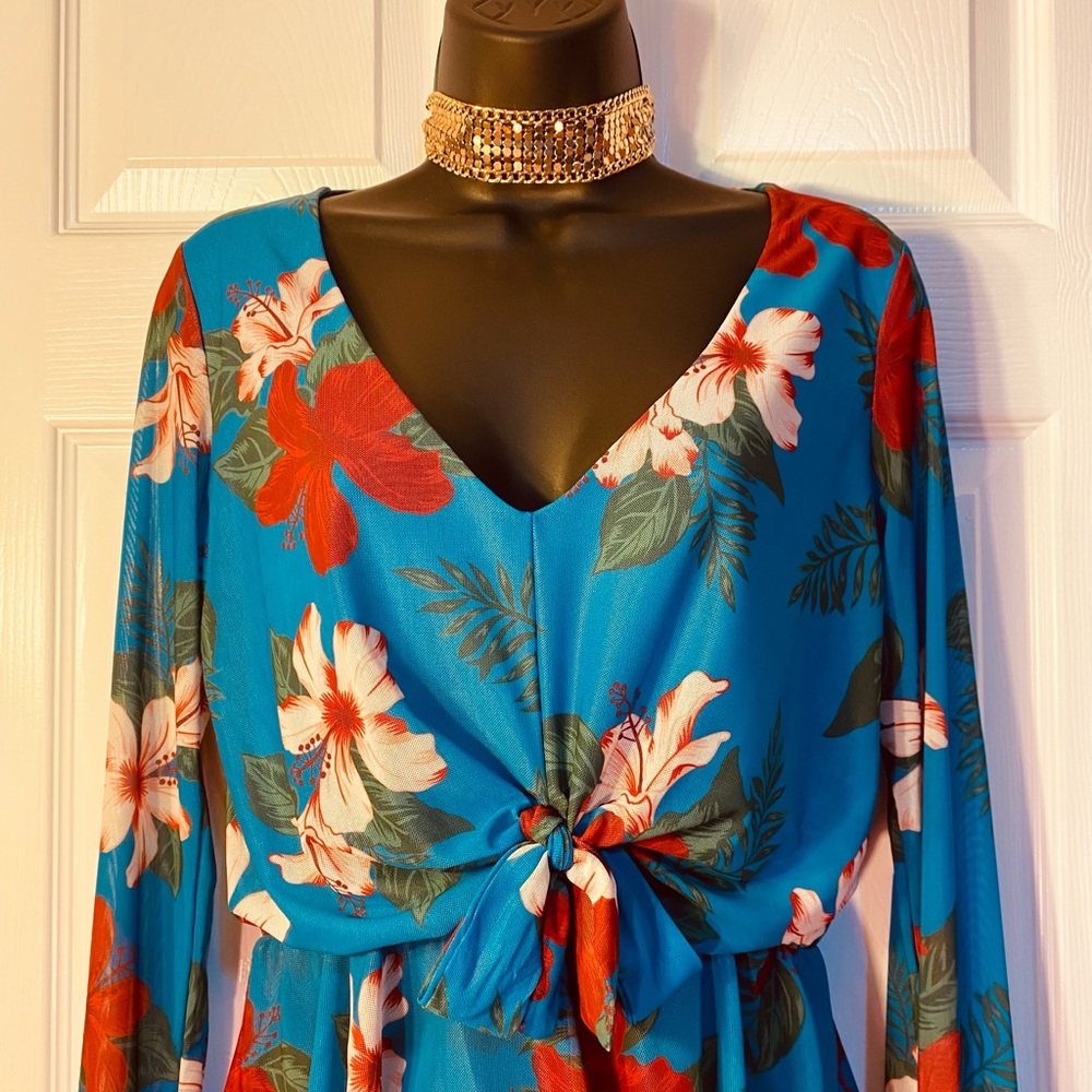 Guess, Turquoise dressy shirt, Medium